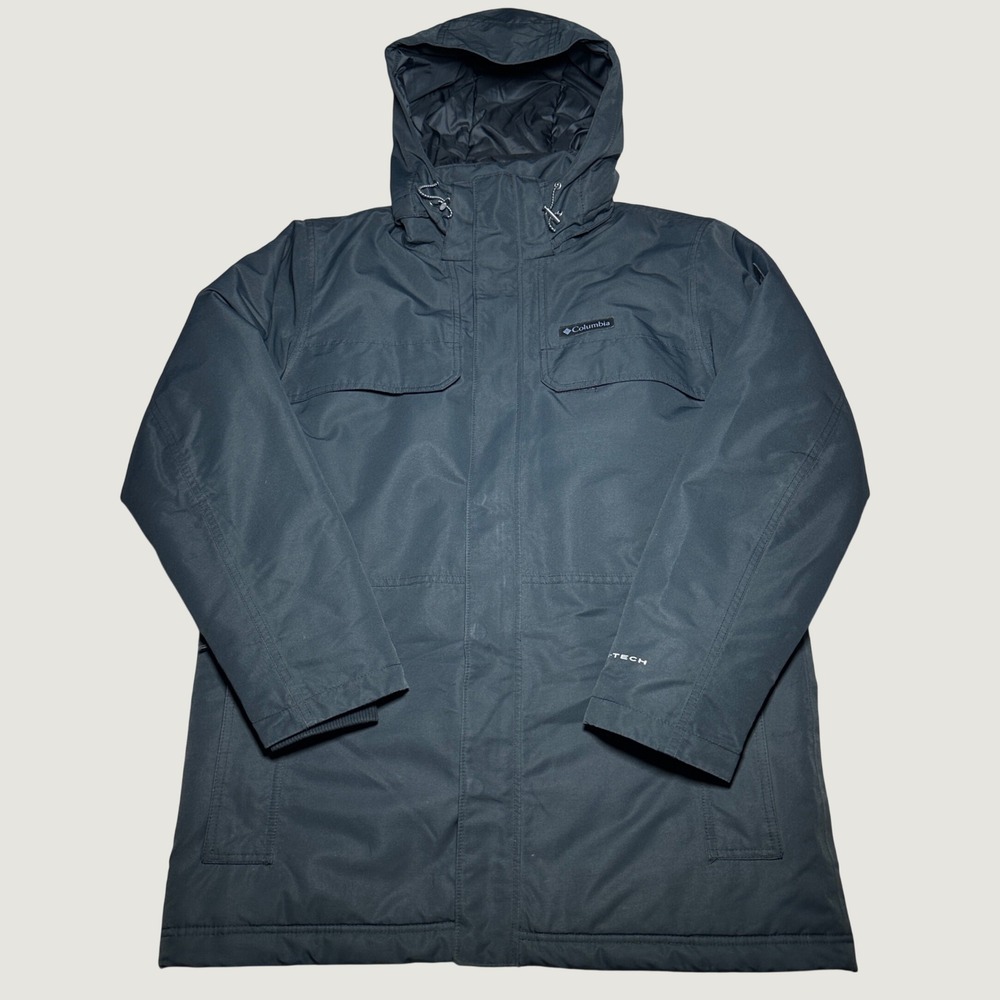 Columbia Rugged Path Parka Mens Medium Omni-Heat Insulated Hooded Jacket Gray
